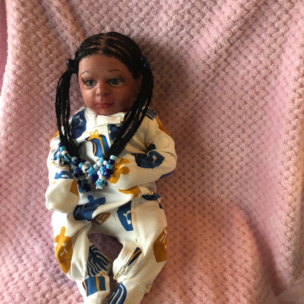 Hanukkah Preemie Baby Doll: 17 Inch India Aria with Box Opening